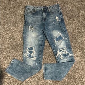 Aeropostale Men's Distressed Blue Jeans